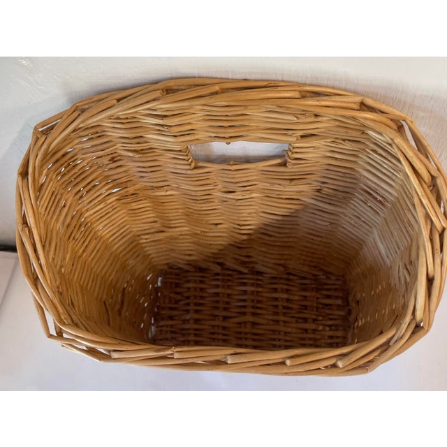 Vintage Wicker Wall Basket For Sale - Image 4 of 6