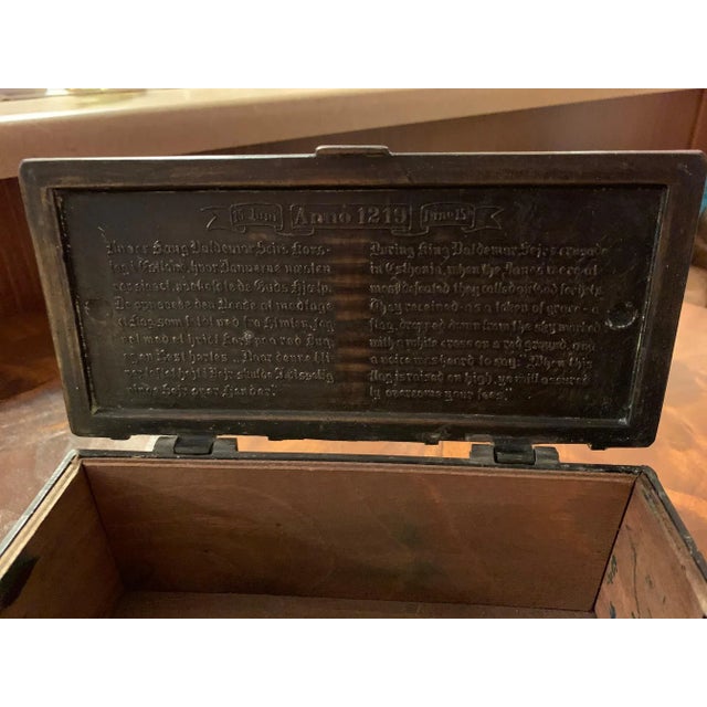 Neoclassical Vintage Cast Iron Box For Sale - Image 3 of 10