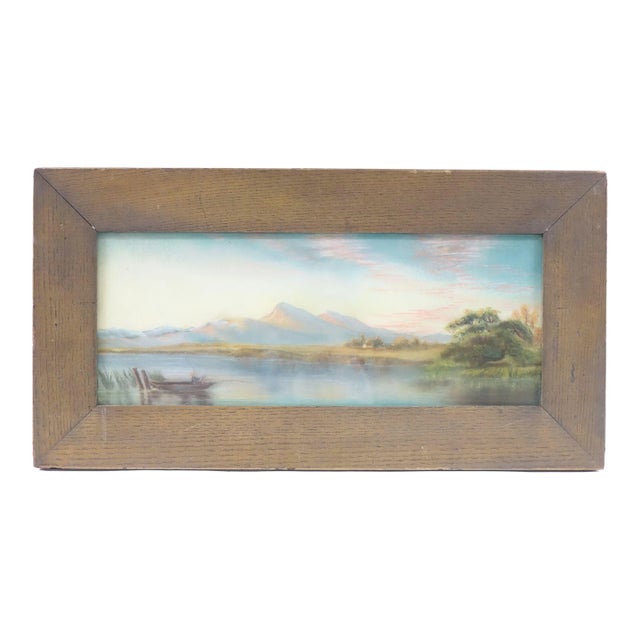 The River Original Chalk Pastel Drawing on Paper For Sale