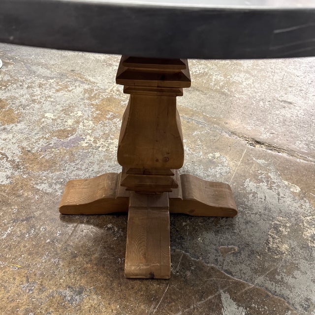 Restoration Hardware Timothy Oulton for Restoration Hardware Salvaged Round Dining Table, 42 Inch For Sale - Image 4 of 12