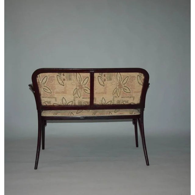Wood Art Nouveau Sofa and Armchairs attributed to Otto Wagner for Thonet, 1910s, Set of 3 For Sale - Image 7 of 11