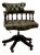 Chesterfield Desk Chair in Green Leather For Sale