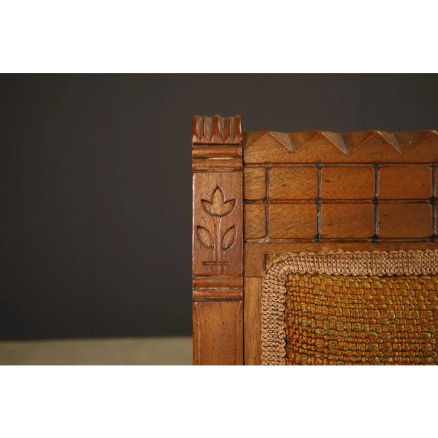 Late 19th Century English Oak Aesthetic Movement Armchair For Sale In Los Angeles - Image 6 of 18