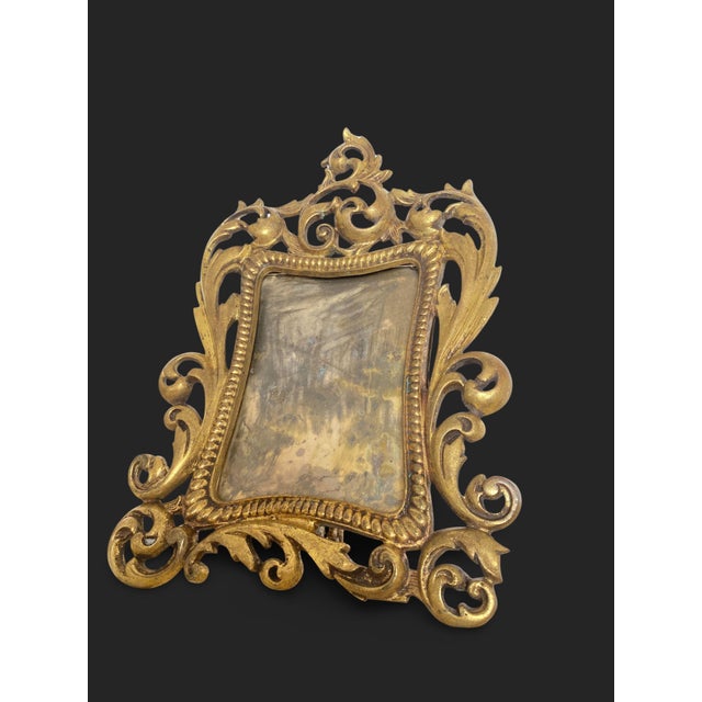 Rococo Rococo Gilt Bronze Photo Frame, France, 1800s For Sale - Image 3 of 18