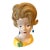 1970's Vintage Mid Century Ceramic Lady Head Vase With Dangle Earrings For Sale