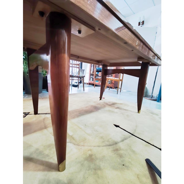 Brown Cherrywood Dining Table, 1950s For Sale - Image 8 of 15