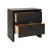 Not Yet Made - Made To Order Matthew Izzo Home Ezra Painted Black Grasscloth Side Table With Black Oak Handles For Sale - Image 5 of 6