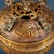 Metal Vintage Chinese Bronze Stemmed Censer, Intricate Gold Inlaid Pattern, Archaic Style Incense Burner For Sale - Image 7 of 10