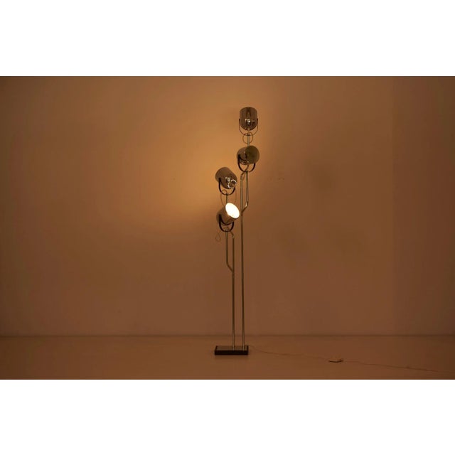 4-Head Chrome and Black Floor Lamp from Reggiani, Italy, 1970s For Sale - Image 6 of 17