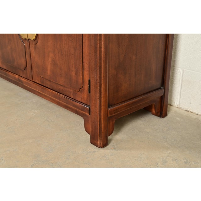 Henredon Hollywood Regency Chinoiserie Walnut Sideboard Credenza, Circa 1970s For Sale - Image 13 of 18