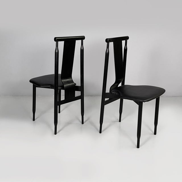 Mid-Century Modern Italian Black Lierna Chairs attributed to Achille Castiglioni for Gavina, 1960s, Set of 2 For Sale - Image 18 of 18