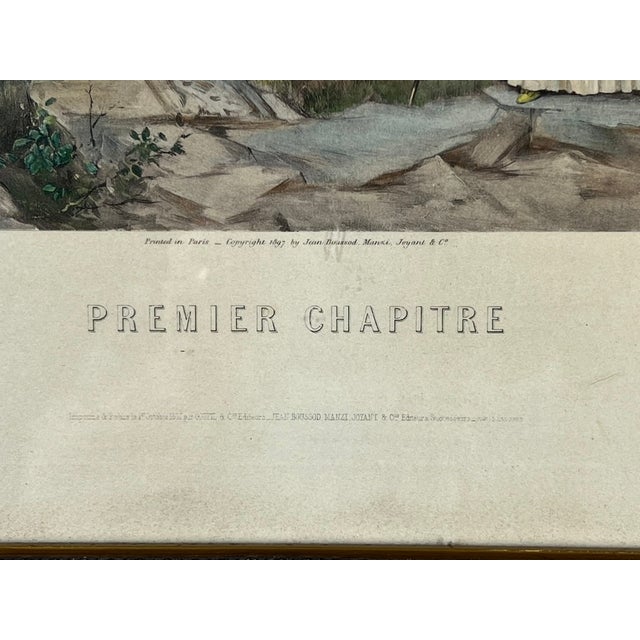 19th Century Antique Goupil Photogravure “Premier Chapitre” After François-Edmond Outin, Paris, 1897 For Sale - Image 5 of 8