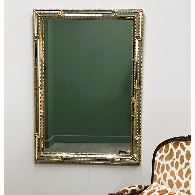 Large Italian Gilt Mirror with Architectural Frame, 1980s For Sale - Image 13 of 13