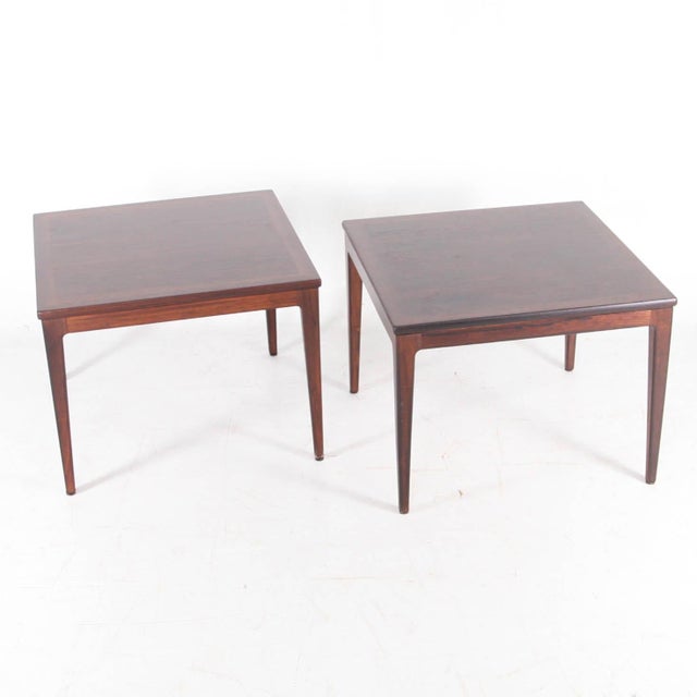 Rosewood End Tables, 1970s, Set of 2 For Sale - Image 10 of 13