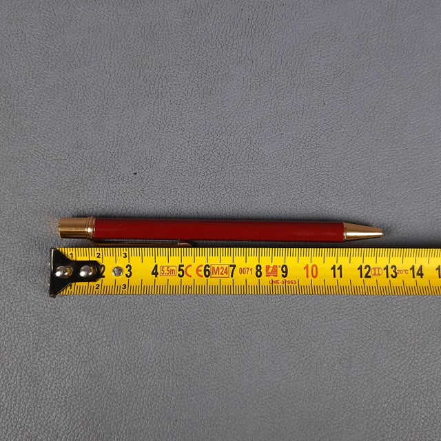 Vintage Bordeaux Gold Ballpoint Pen with Notebook and Box from Cartier, 1980s, Set of 3 For Sale - Image 11 of 12