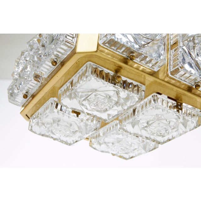 Mid-Century Modern Chandelier by Carl Fagerlund for Orrefors, 1960s For Sale - Image 3 of 6