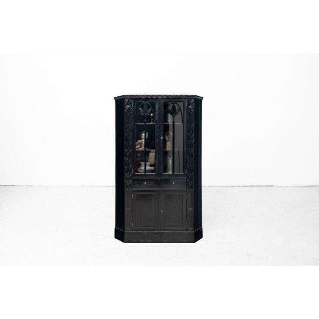 Art Nouveau Corner Cabinets attributed to Hans Bolek for August Ungethum, Vienna, 1913, Set of 2 For Sale - Image 6 of 12