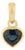 Heart-Shaped Blue Sapphire Bezel Set Solitaire Pendant in 14k Yellow Gold For Sale