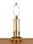 Set of 2 Vintage Brass Bouillotte Pair Table Lamps 3 Arm Candelabra Lamp With Pleated Shades Hollywood Regency For Sale In Palm Springs - Image 6 of 12