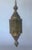 1920s Moroccan Chandelier Ceiling Flush Mount Brass Hanging Light, Art Deco Motifs For Sale - Image 4 of 5
