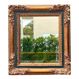 Vintage Gilt Tipped Beveled Mirror For Sale