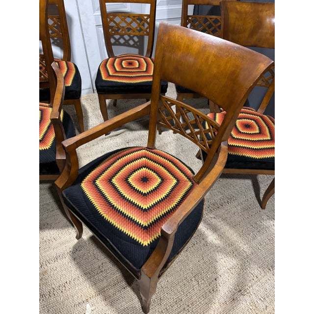 Wood Set of 6 Biedemeier Style Dining Chairs For Sale - Image 7 of 16
