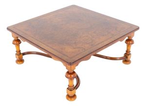 Carolean Revival Walnut Coffee Table, 1920s