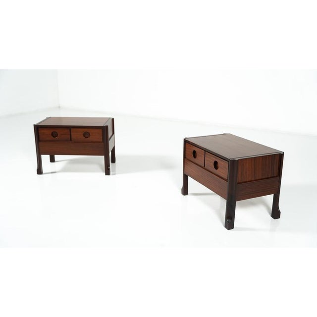 Wooden Nightstands, Italy, 1960s, Set of 2 For Sale - Image 4 of 13