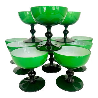Carlo Moretti Italian Cased Glasses - Set of 12 For Sale
