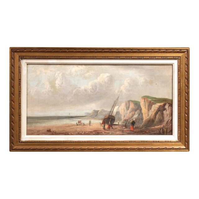 Charles Richards, Bretonische Küste II, 1875, Oil on Canvas For Sale