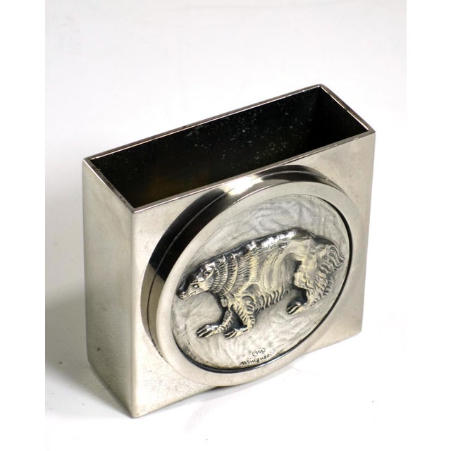 1970s Silver Metal Pen Holder by Luciano Minguzzi, 1970s For Sale - Image 5 of 5