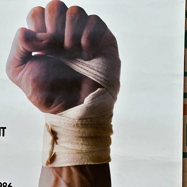 Original 1986 Vindication in Vegas Spinks vs. Holmes Heavyweight Boxing Fight Poster For Sale In Philadelphia - Image 6 of 11