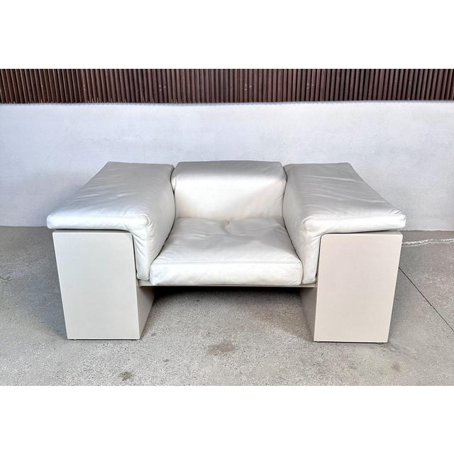 Gavina Early Edition Model Brigadier Cubist Leather Armchair by Cini Boeri for Gavina, Italy, 1972 For Sale - Image 4 of 18