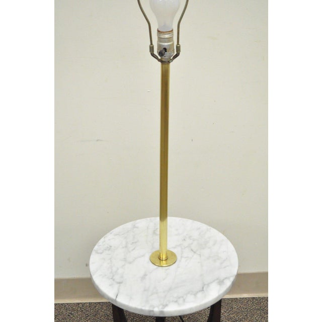Vintage Mid Century Italian Modern Marble Walnut Brass ...