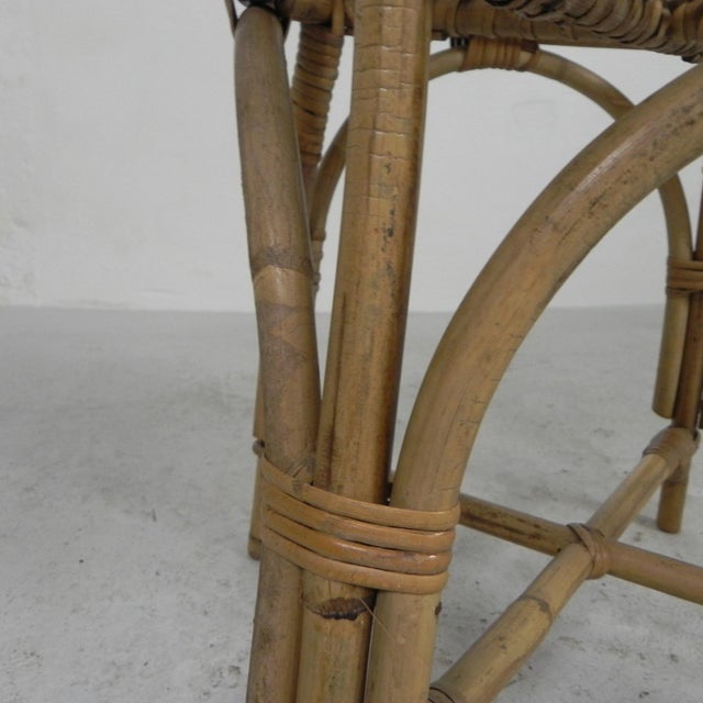 Bamboo Dining Table Chair, 1950s For Sale - Image 3 of 18