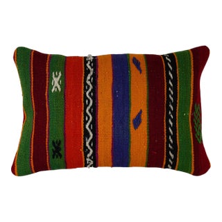 Turkish Kilim Lumbar Pillow Cover For Sale
