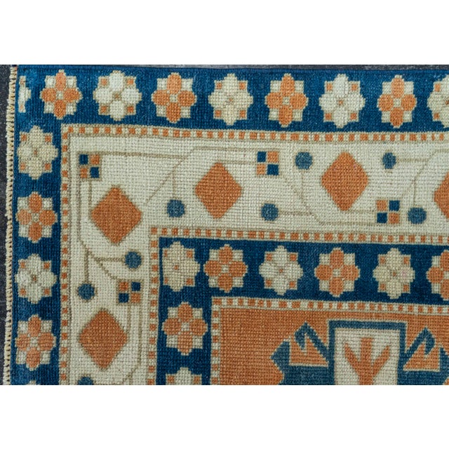 Early 21st Century Turkish Vintage Rug 4'5" x 5'9" #20782 For Sale - Image 5 of 8