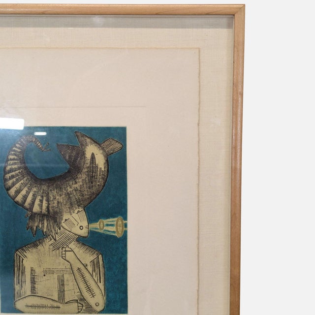 Surrealism Mario Romero Limited Edition Aquatint Titled “Fumades” For Sale - Image 3 of 6