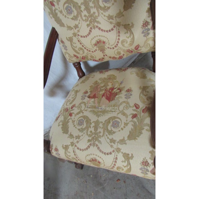 1980s Pair of Southwood French Decorative Club Arm Chairs For Sale - Image 9 of 14