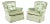 Green Velvet Button-Tufted Swivel Armchairs, Pair For Sale