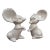 Pair of Mid 20th Century Ceramic Speckled Mice For Sale