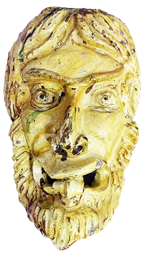 Mid-Century Ceramic Faun Head