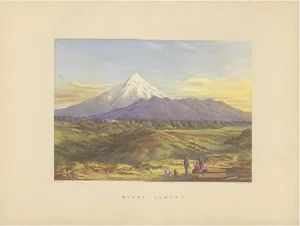 Walker, Illustration of Mount Taranaki / Egmont, New Zealand, 1877, Print