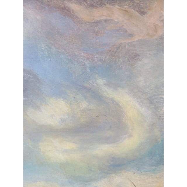 Blue Vintage 1940s Impressionist Sailboat Oil Painting For Sale - Image 8 of 17