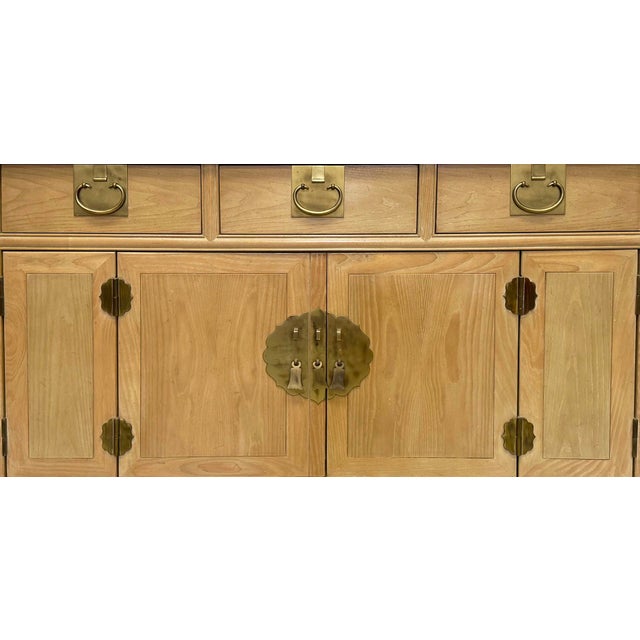 Asian Hollywood Regency Cerused Oak Cabinet, Century Furniture For Sale In Miami - Image 6 of 11