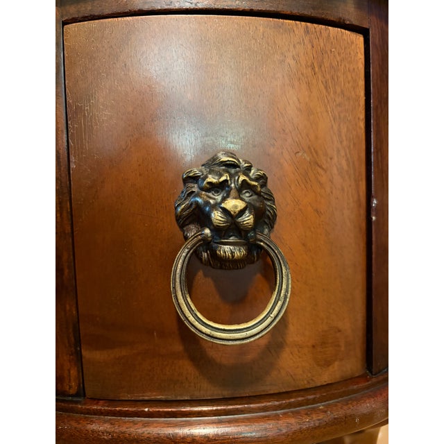 Chestnut Antique Colonial MFG Co. Solid Honduras Mahogany Kidney Desk (Model 593) For Sale - Image 8 of 9