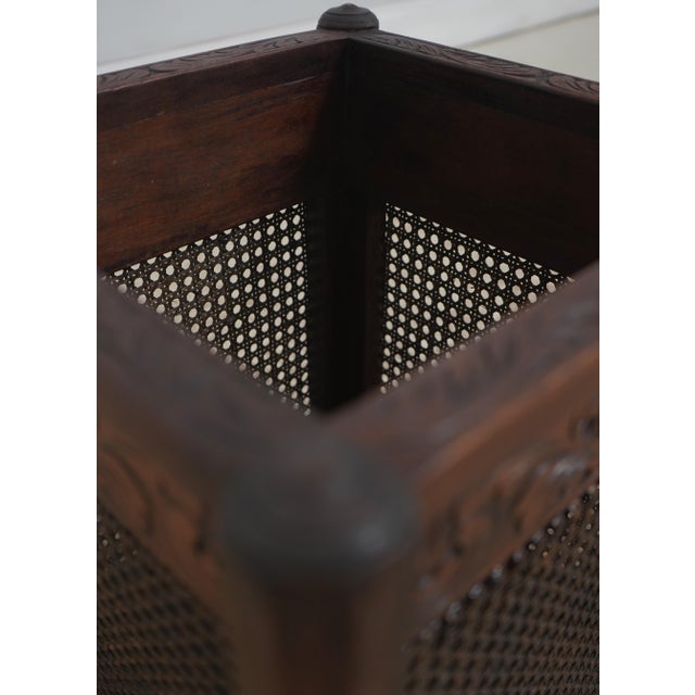 1980s Paine Magazine Rack W. Cane Sides For Sale - Image 5 of 13