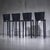4 Frag Contemporary Italian Black Leather Barstools For Sale - Image 9 of 18