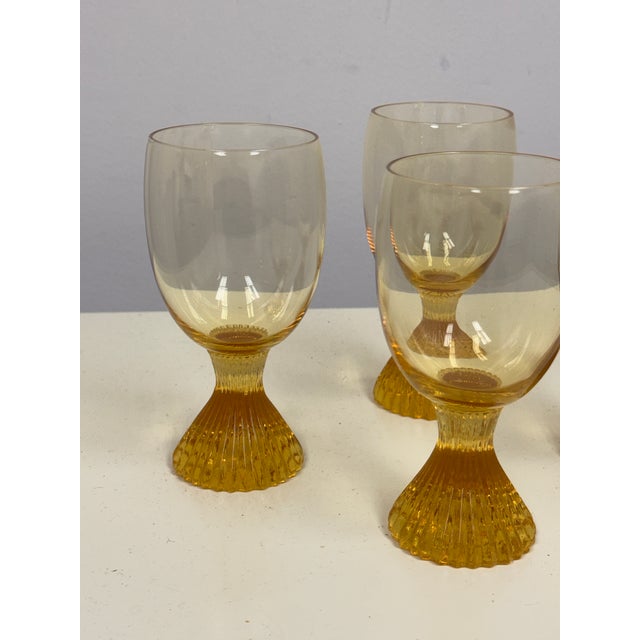 Lenox Vintage 1970s Tempo Buttercup Yellow Glasses, Set of Four For Sale In San Francisco - Image 6 of 12