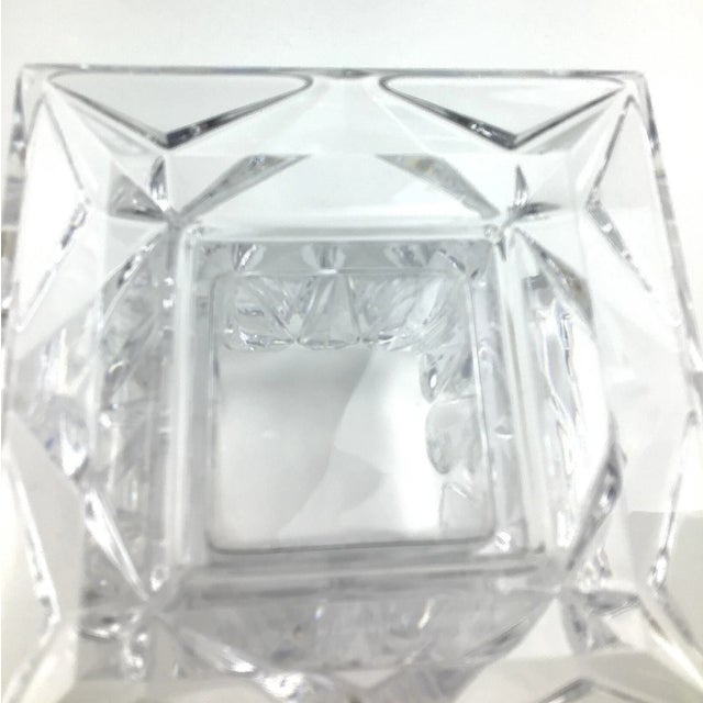 Vintage Art Deco Crystal Flower Vase For Sale - Image 11 of 12